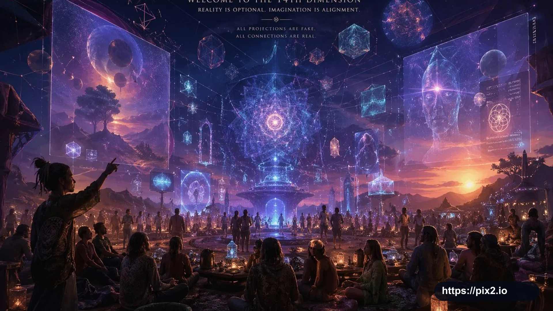 Fourteenth-Dimension Imagination Projection Scene