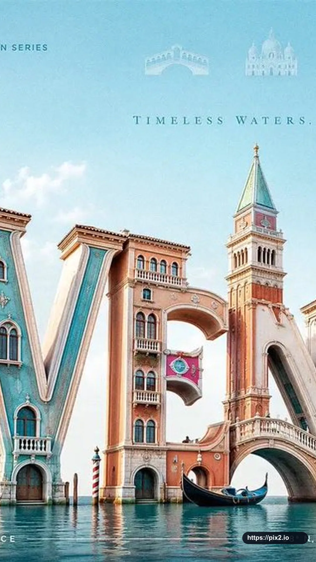 3D Typography Travel Poster