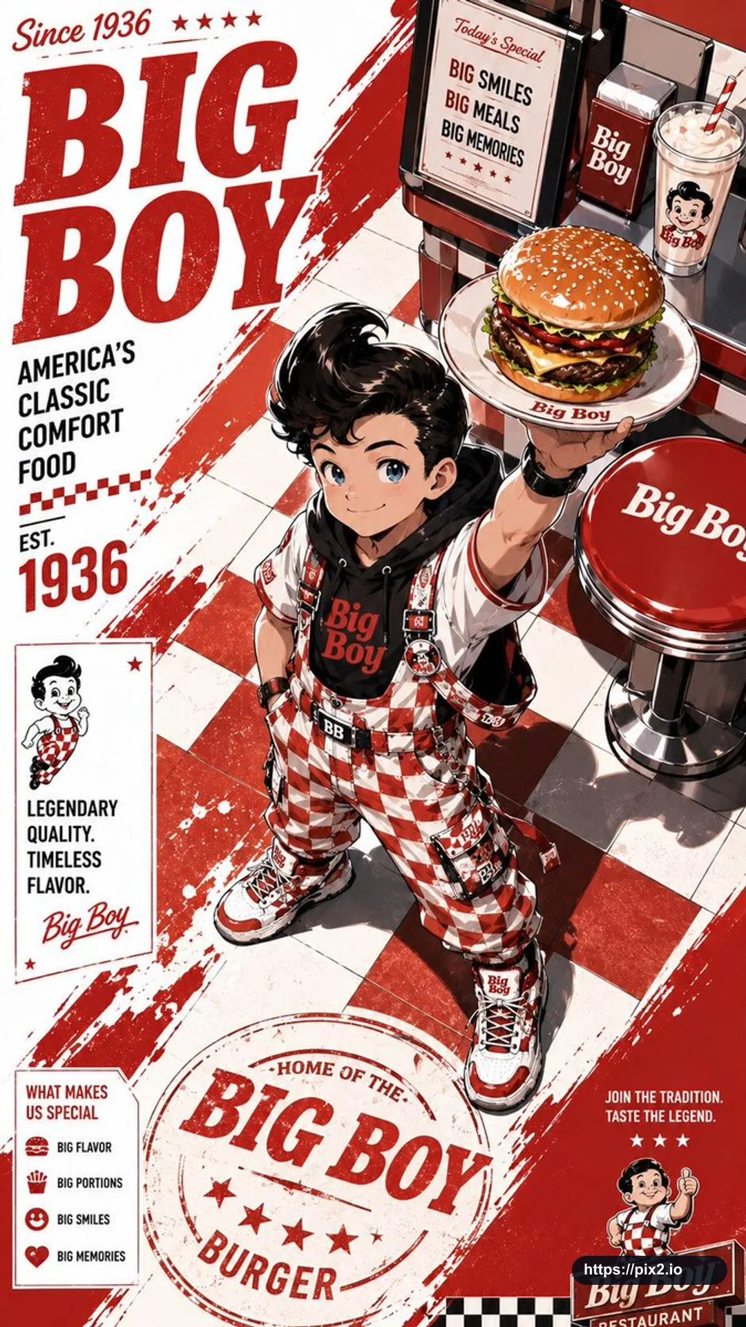 Anime Streetwear Mascot Poster
