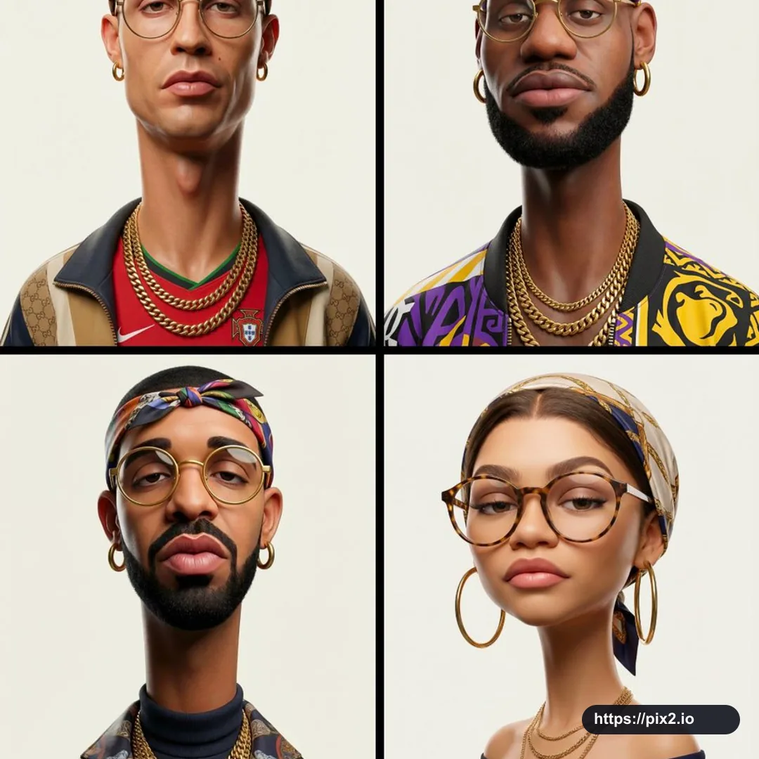 Avant-Garde 3D Caricature Portrait