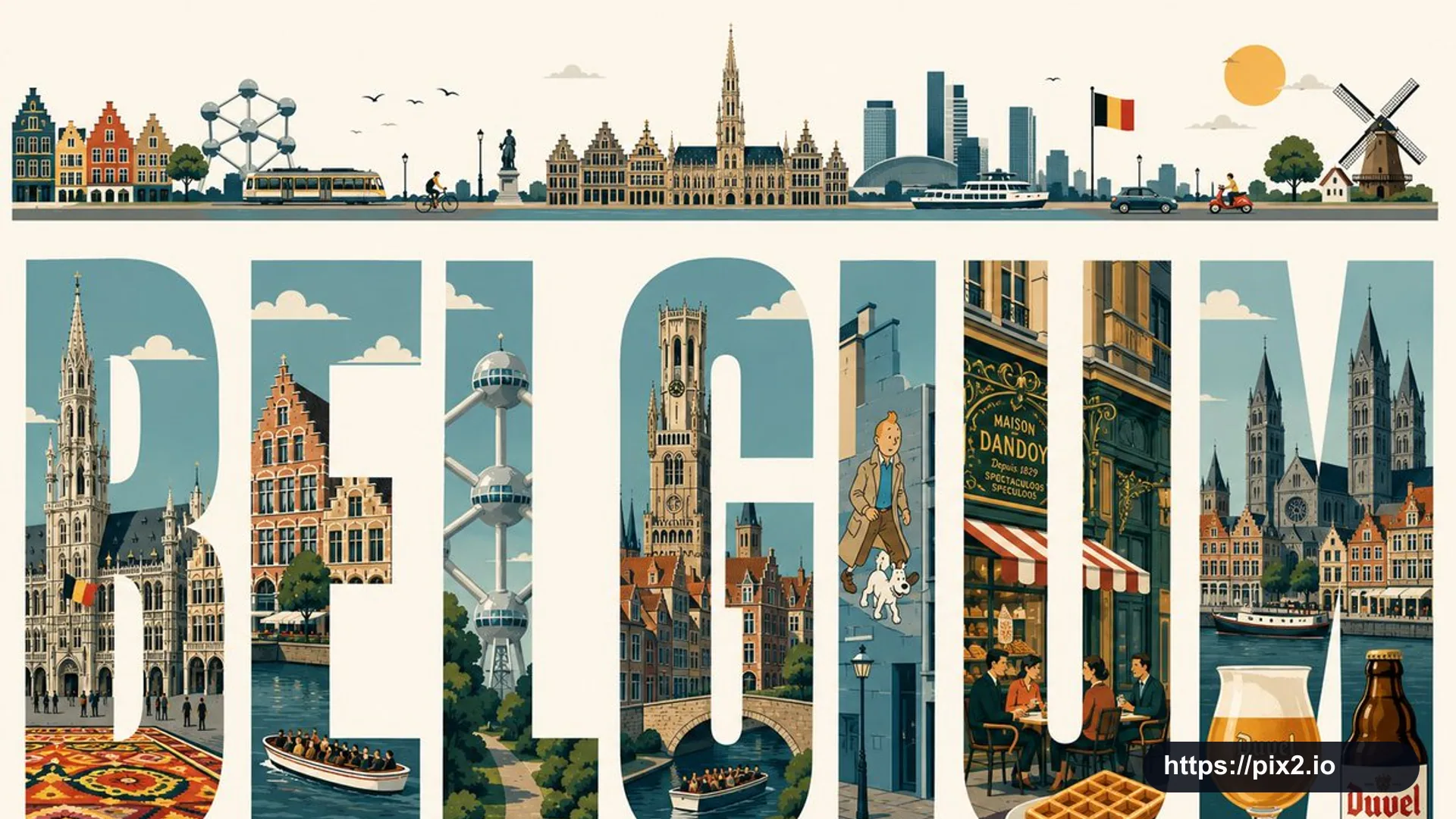 Bangkok Swiss Typography Travel Poster