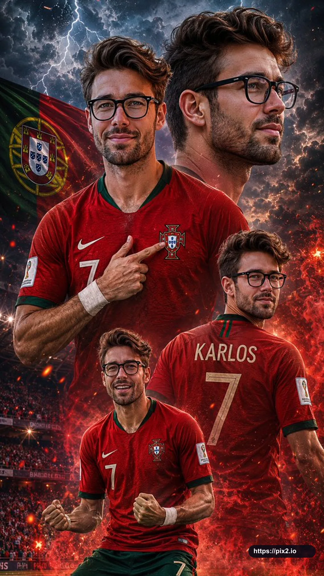 Cinematic Football Portrait Poster