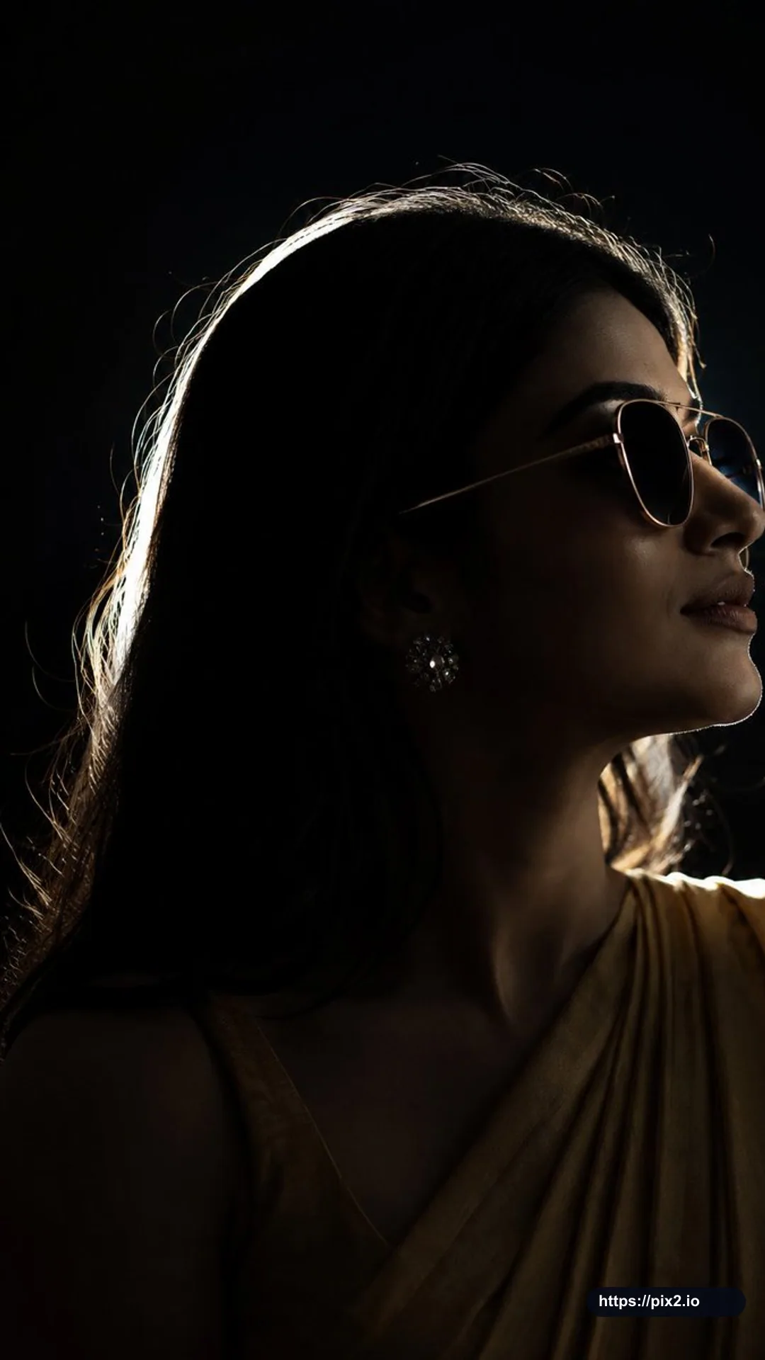 Dark Silhouette Rim-Light Portrait