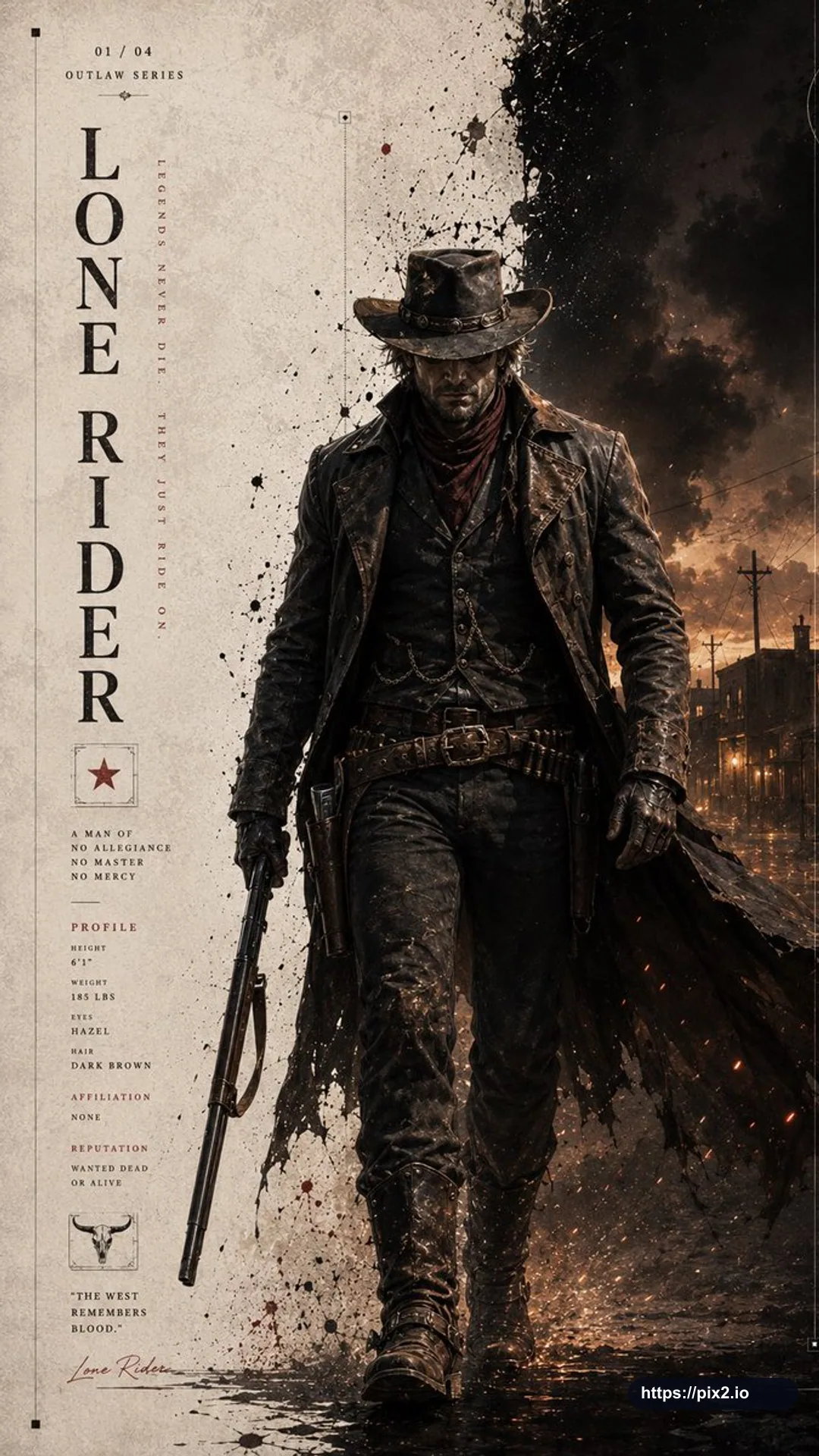 Dark Western Outlaw Poster