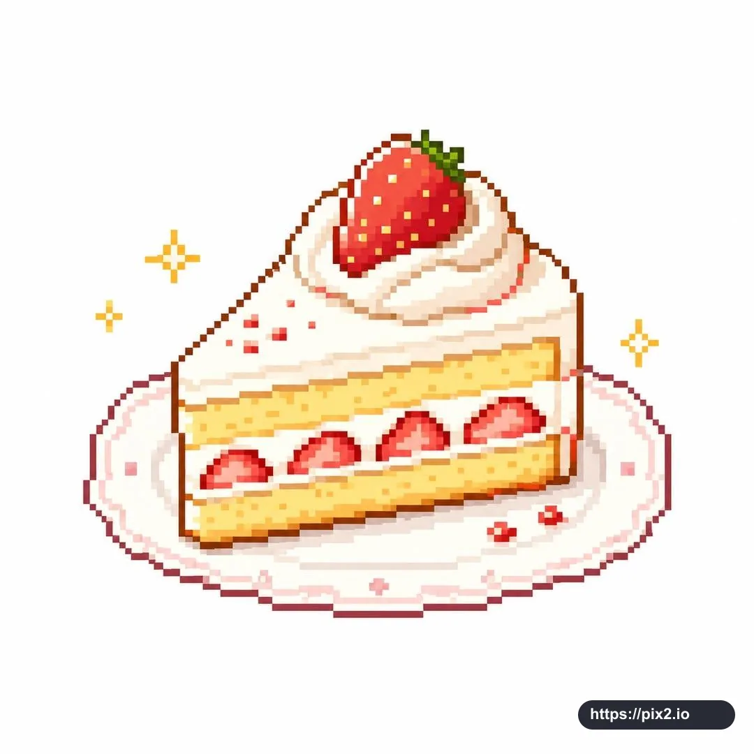 Pixel Art Strawberry Shortcake