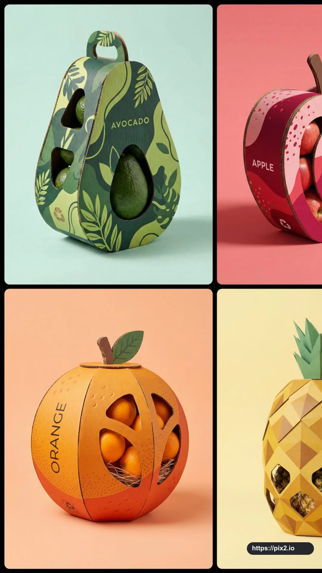 Sculptural Fruit Packaging Design