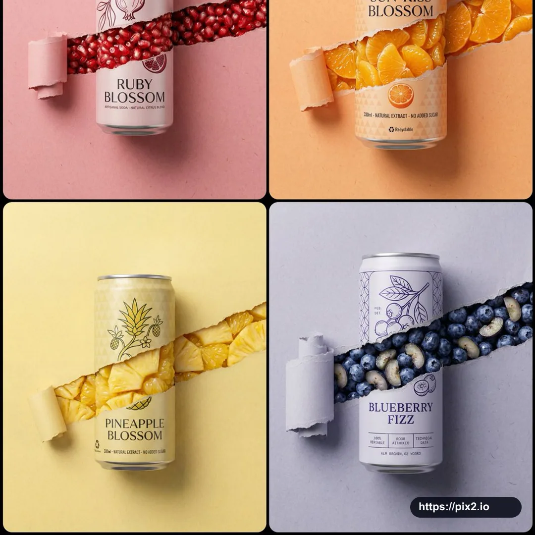 Torn Soda Can Fruit Ad