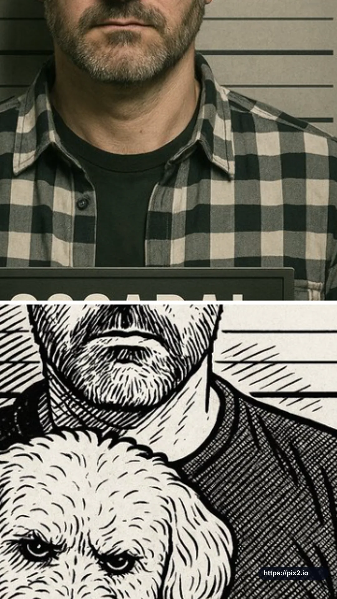 Realistic Police Mugshot Style