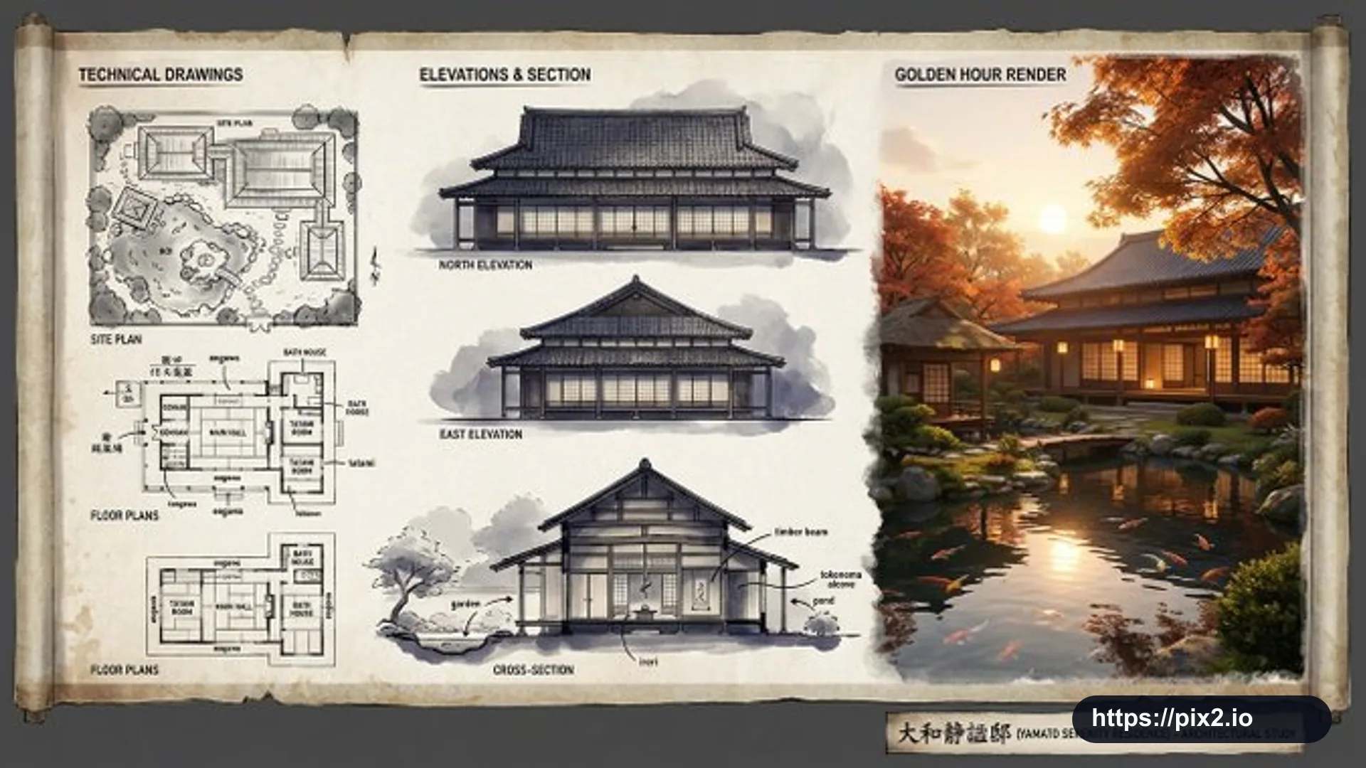 Architectural Residence Presentation Board