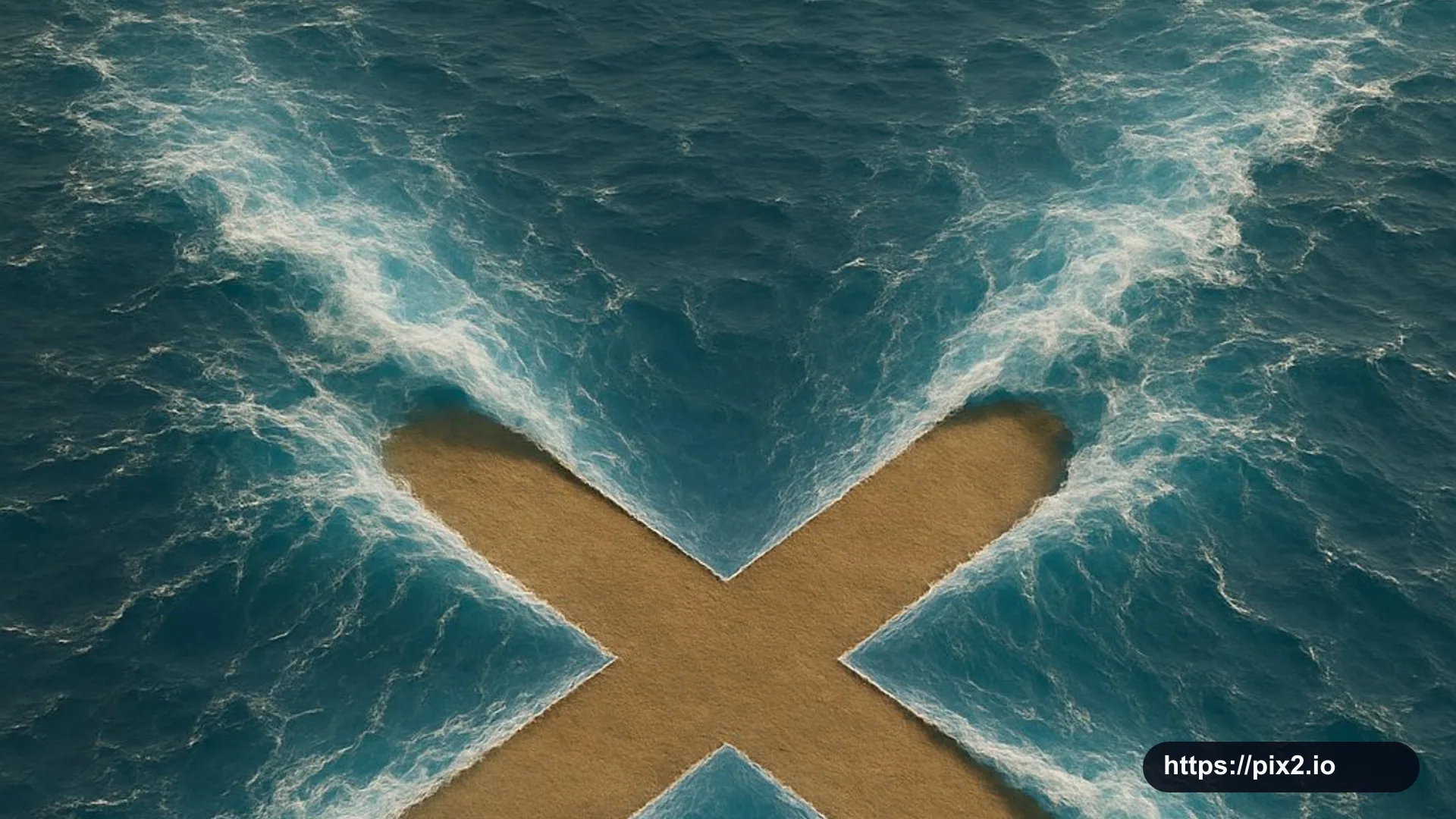 Parted Ocean Shape Pattern