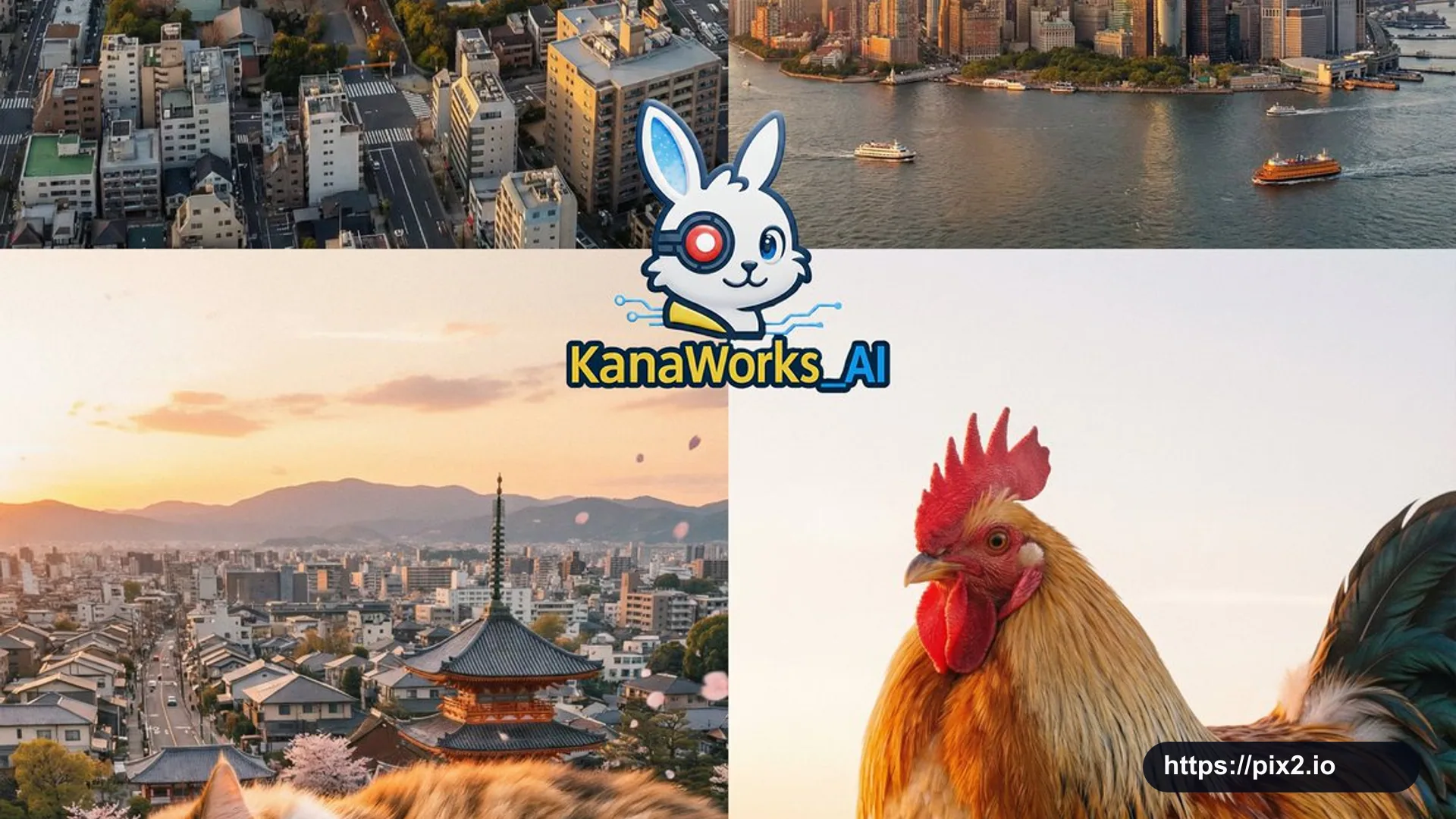 Giant Cat Over Tokyo Tower