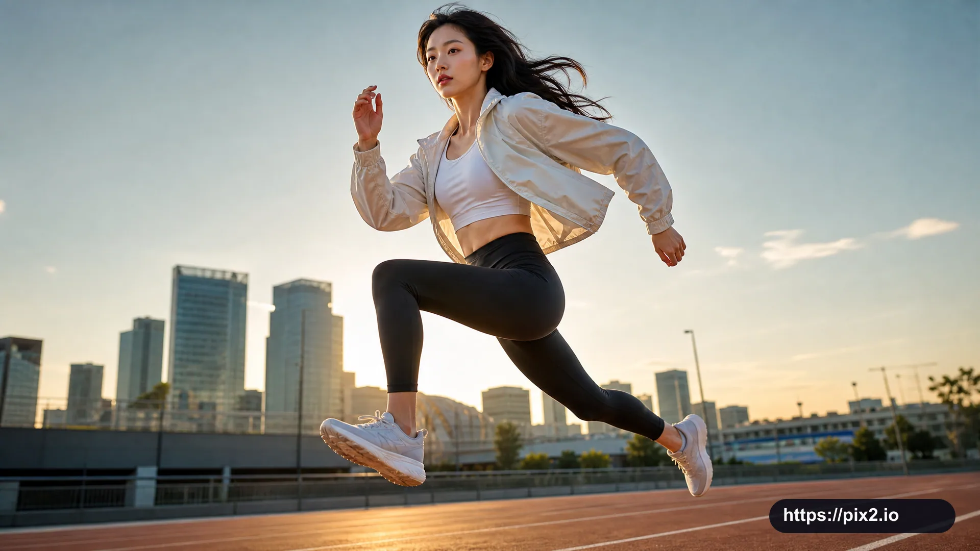 Leaping Runner Motion Shot