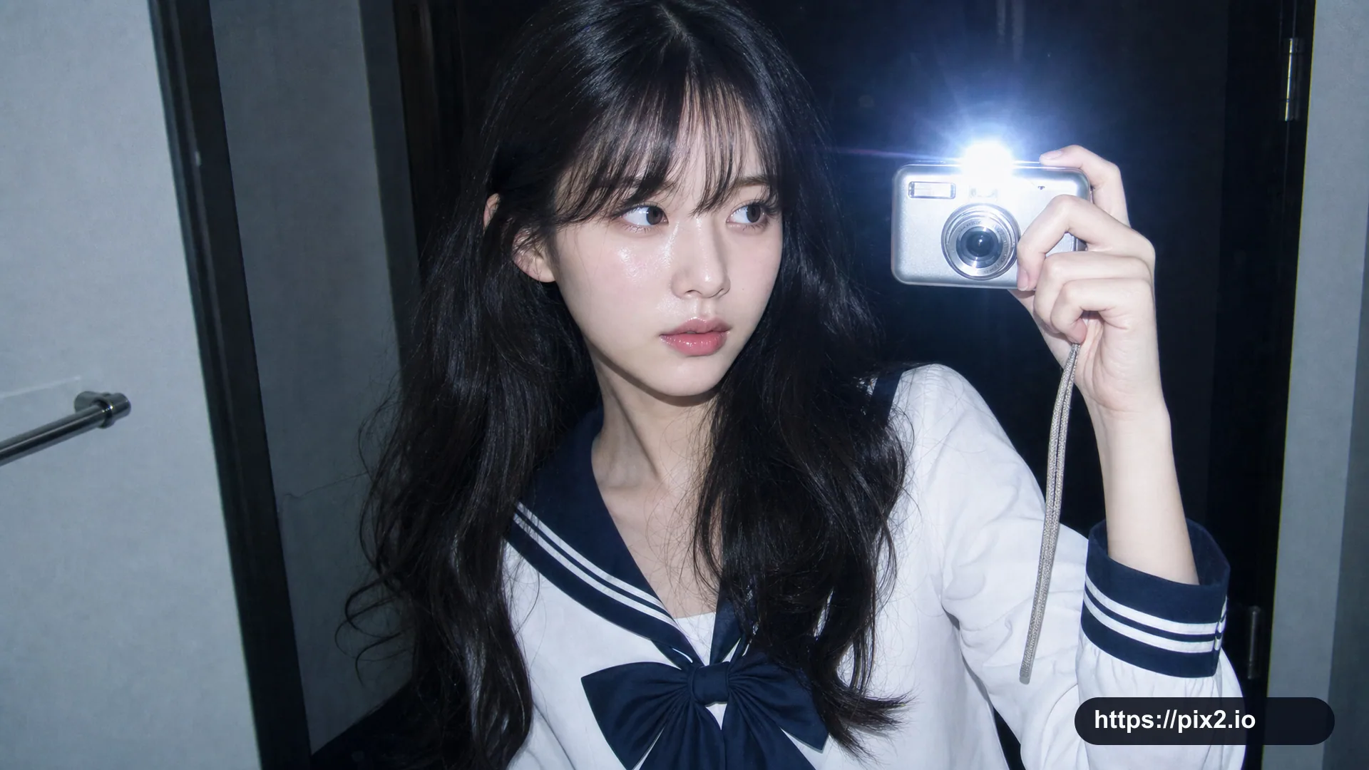 Y2K Flash Mirror Selfie